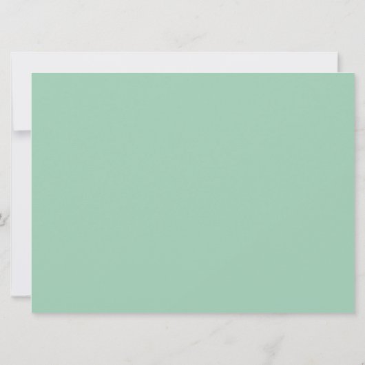 Hemlock Green Daisy Wedding Invitation Kaart (Achterkant)