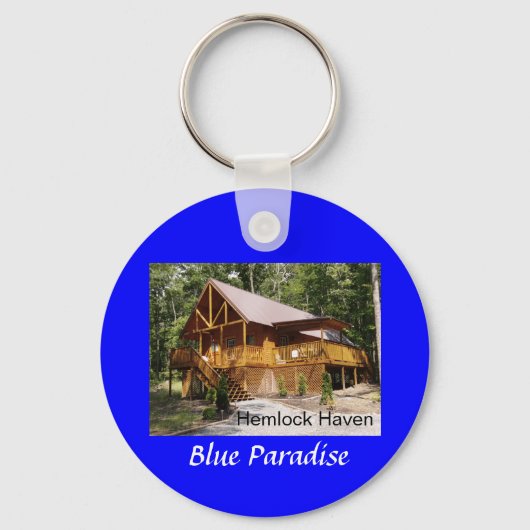 Hemlock Haven Blue Paradise Sleutelhanger (Voorkant)