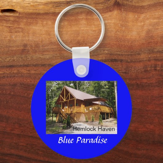 Hemlock Haven Blue Paradise Sleutelhanger (Voorkant)