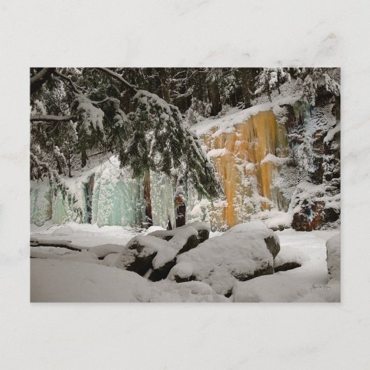 Hemlock & Iceflow, Smart's Brook, Thornton, NH Briefkaart (Voorkant)