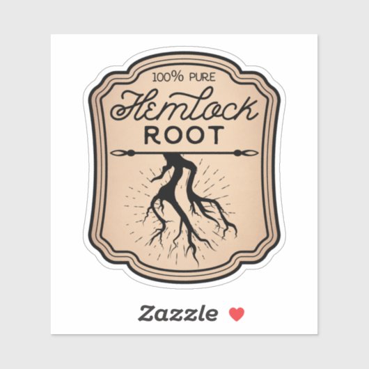 Hemlock Root Potion  Label Sticker (Vel)