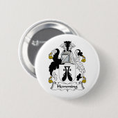 Hemming Family Crest Ronde Button 5,7 Cm (Voorkant /achterkant)