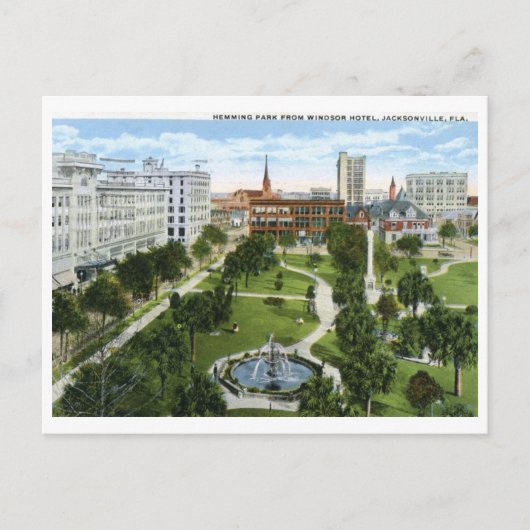 Hemming Park, Jacksonville FL 1920  Briefkaart (Voorkant)