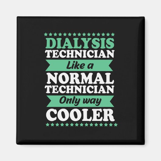 Hemo Tech Nefrologie Grappige Dialyse Technicus Magneet (Voorkant)