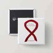 Hemochromatose bewustzijn Ribbon Pin Vierkante Button 5,1 Cm (Voorkant /achterkant)