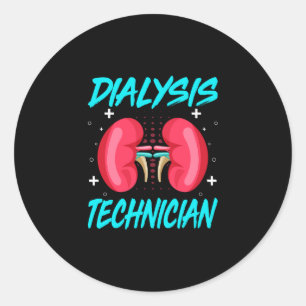 Hemodialyse Nefrologie Technicus - Dialyse Tech Ronde Sticker