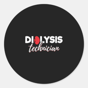 Hemodialyse nefrologie technicus - Dialysetechnicu Ronde Sticker
