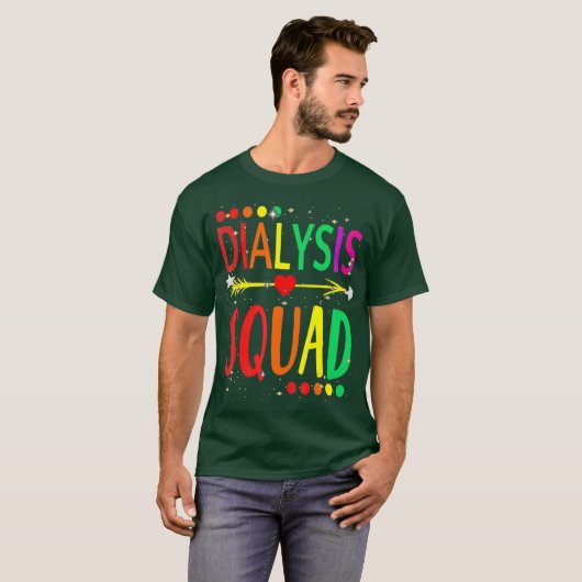 Hemodialyse Squad dialyse T-shirt (Voorkant volledig)