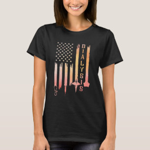 Hemodialyse verpleegster dialyse nier nefrologie t t-shirt