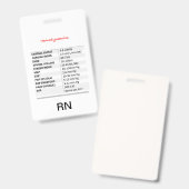 Hemodynamiek-verpleegkundige Badge (Voor- en achterkant)