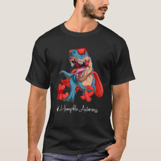 Hemofilie Awareness Maand Rood Lint Trex T-shirt