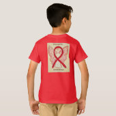 Hemofilie Bewustmaking Red Ribbon Angel T-shirt (Achterkant volledig)