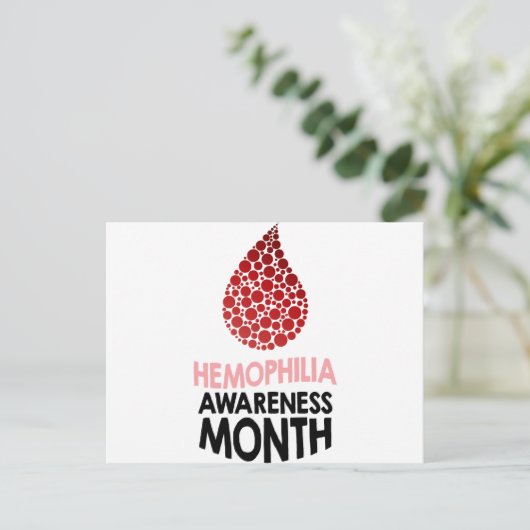 Hemofilie Bewustmakingsdag - Waarderingsdag Briefkaart (Staand voorkant)