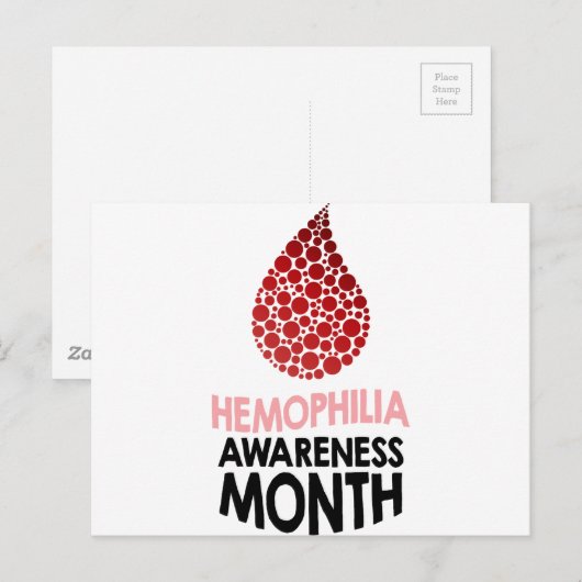 Hemofilie Bewustmakingsdag - Waarderingsdag Briefkaart (Voorkant / Achterkant)