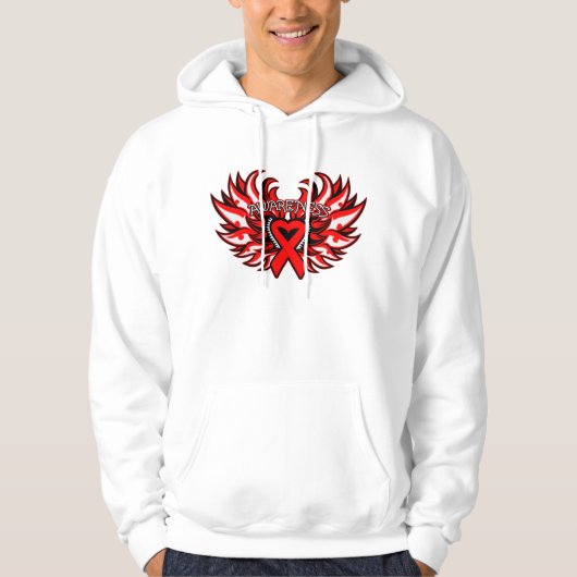 Hemofilie Bewustzijn Hartwonden Hoodie (Voorkant)