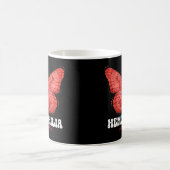 Hemofilie Bewustzijn Maand Rood Lint Vlinder Koffiemok (Center)