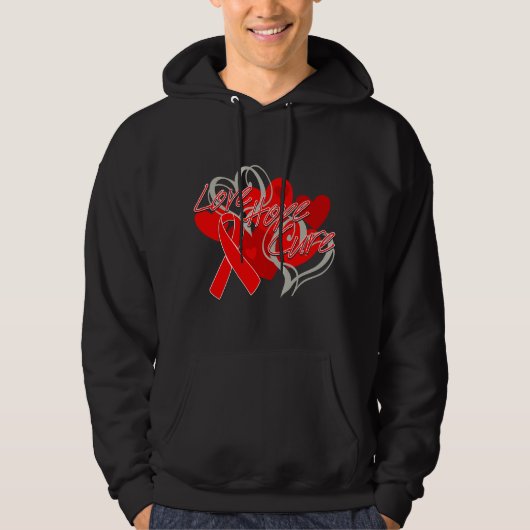 Hemofilie Love Hope Cure Hoodie (Voorkant)