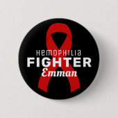 Hemofilie Zwarte Button (Voorkant)