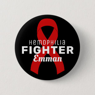 Hemofilie Zwarte Button