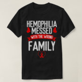 Hemophilia Awareness Red Ribbon Messed with wrong T-shirt (Design voorkant)