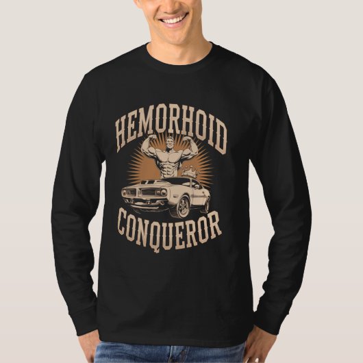 Hemorrhoid Conqueror Funny Memes Weird Cringe Meme T-shirt (Voorkant)
