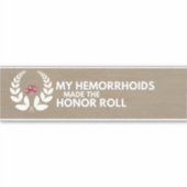 Hemorroïden Bumpersticker Sticker (Voorkant)