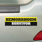 Hemorroïden Survivor Bumpersticker (Op auto)