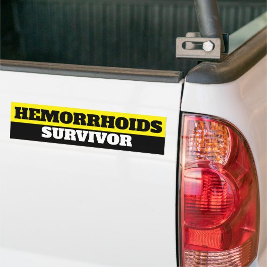 Hemorroïden Survivor Bumpersticker (Op Truck)