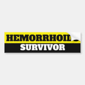 Hemorroïden Survivor Bumpersticker (Voorkant)