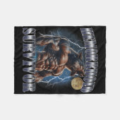 Hemorroïdenoverlevende Grappige Meme Wolf die volw Fleece Deken (Voorkant (Horizontaal))