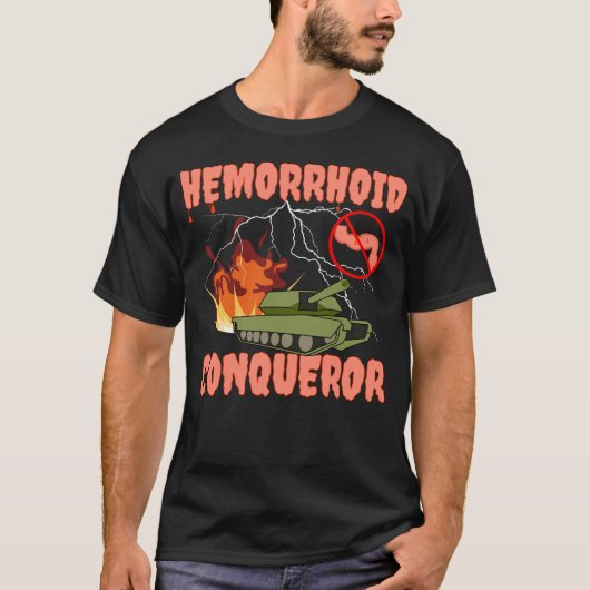 Hemorroïdenveroveraar I overleefde aambeien T-shirt (Voorkant)