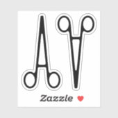 Hemostatische tang (klem), hemostaat, pean sticker (Vel)