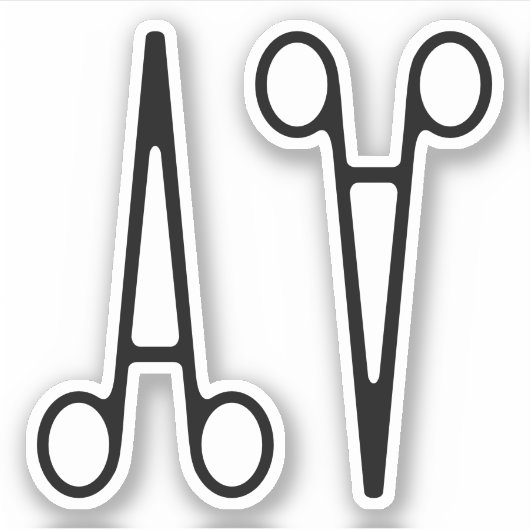 Hemostatische tang (klem), hemostaat, pean sticker (Voorkant)