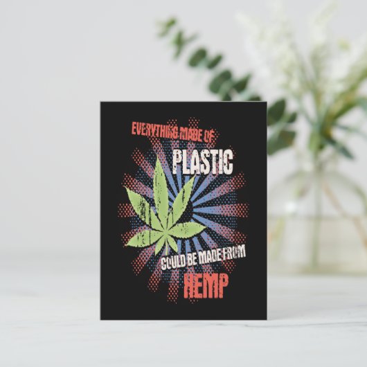 Hemp Plastic Briefkaart (Staand voorkant)