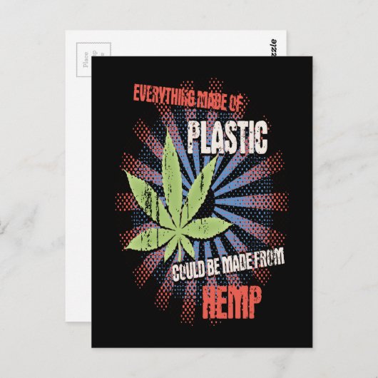Hemp Plastic Briefkaart (Voorkant / Achterkant)