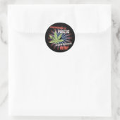 Hemp Plastic Ronde Sticker (Tas)
