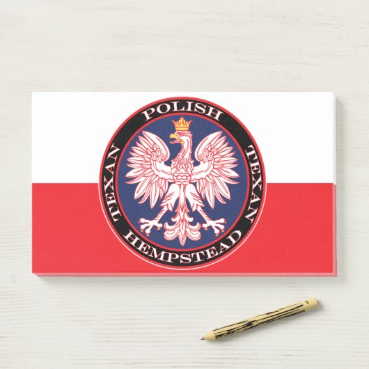 Hempstead Round Poland Texan Post-it® Notes (Op bureau)