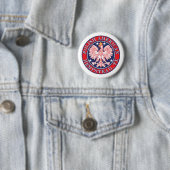 Hempstead Texas Poolse Amerikaanse adelaar Ronde Button 5,7 Cm (In situ)