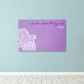 Hemsa Canvas Bat Mitzvah Inloggen Board-paarse (Insitu (Houten vloer))