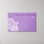 Hemsa Canvas Bat Mitzvah Inloggen Board-paarse (Voorkant)