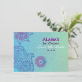 HEMSA HAND Bat Mitzvah Uitnodiging sparen de Datum (Staand voorkant)