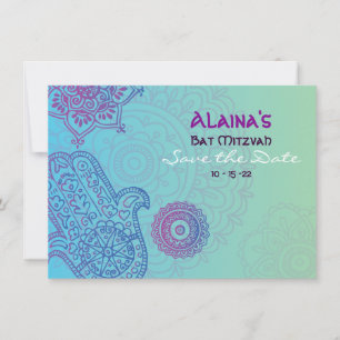 HEMSA HAND Bat Mitzvah Uitnodiging sparen de Datum