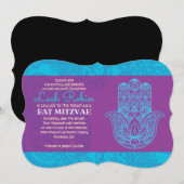 HEMSA HAND GOD Bat Mitzvah Uitnodiging (Voorkant / Achterkant)