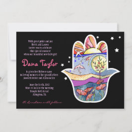 Hemsa Jewish Baby Naming Invitation Hebreeuws Kaart