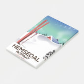 Hemsedal Noorwegen Ski reisposter Post-it® Notes (Schuin)