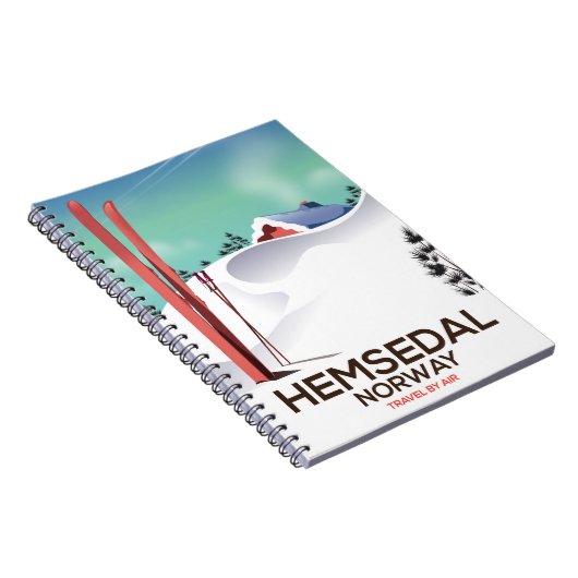 Hemsedal Norway Ski reisposter Notitieboek (Rechterzijde)