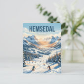 Hemsedal Skigebied Noorwegen Briefkaart (Staand voorkant)