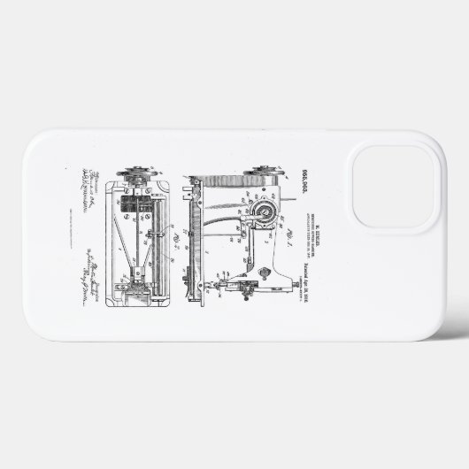 Hemstitch  naaimachine patent Case-Mate iPhone case (Achterkant (horizontaal))