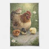 Hen and Chicks Farm Kitchen Towel Theedoek (Verticaal)
