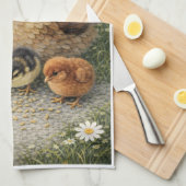 Hen and Chicks Farm Kitchen Towel Theedoek (Quarter Fold)